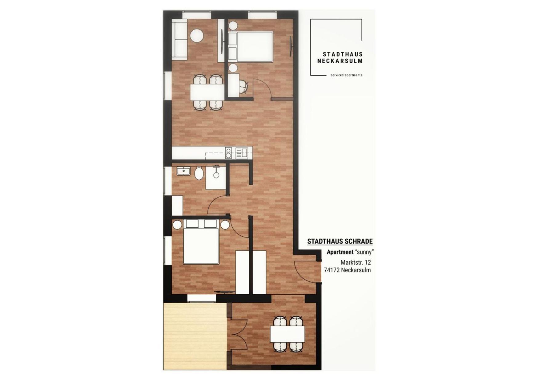 Stadthaus Neckarsulm Serviced Apartments - Stadthaus Schrade 外观 照片